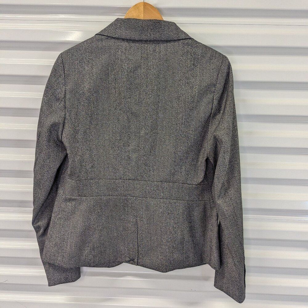 New York & Company Size 8 NWT Chevron Black & Charcoal‎ Gray Blazer - Picture 4 of 7